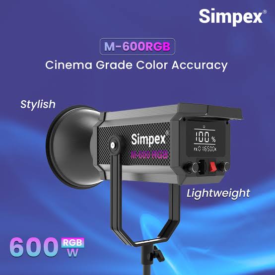 SIMPEX M-600R RGB LED VIDEO LIGHT(WITH OCTA, STAND)
